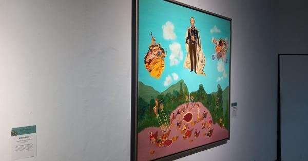 Lukisan “The Western Supremacy" karya Syakieb Sungkar (Randy Wirayudha/Historia)