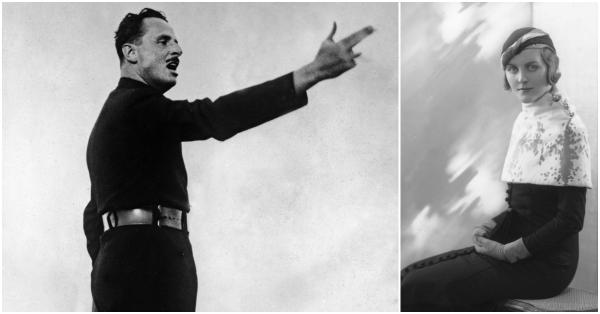 Sir Oswald Ernald Mosley, 6th Baronet (kiri) & Diana Freeman-Mitford, Lady Mosley (britannica.com/npg.org.uk)