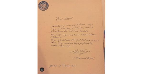 Salinan wasiat Bung Hatta (Twitter @Gustika)