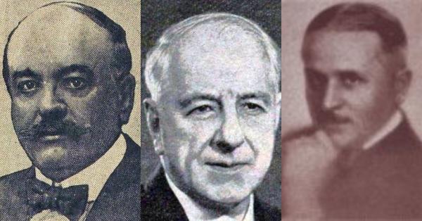 Kiri-kanan: Georges Durand, Charles Faroux, Émile Coquille (Foto: lemans-history.com/L'Automobile sur la Côte d'Azur edisi Maret 1939/L'Auto-vélo edisi 22 Juni 1930)