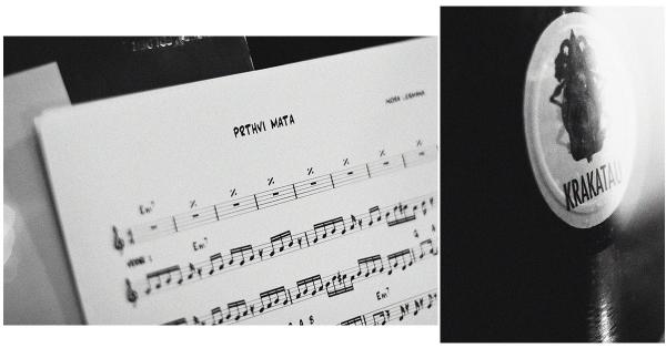 Lagu dan logo Krakatau. (Fernando Randy/Historia).