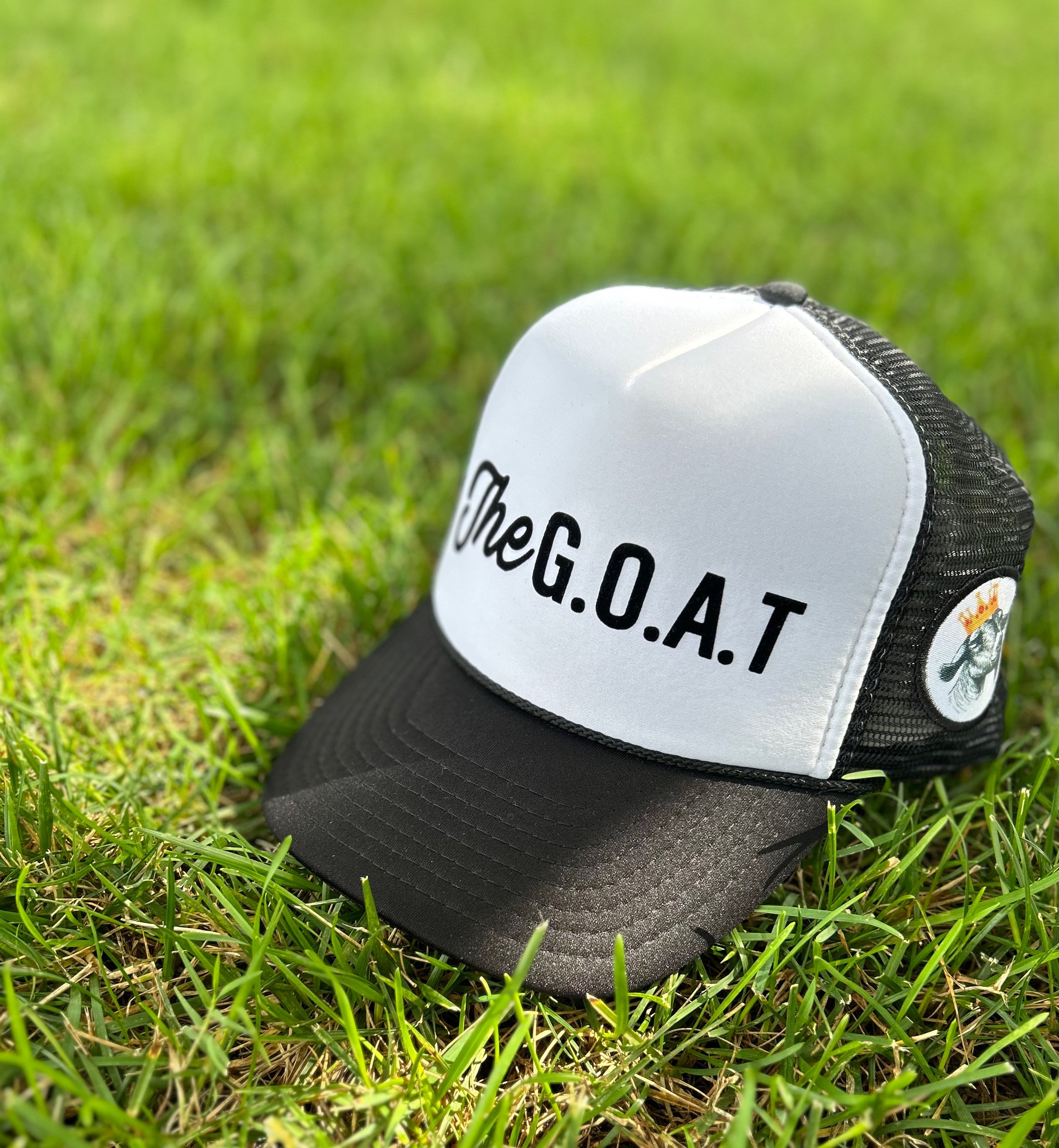 The G.O.A.T Black/White Signature Hat