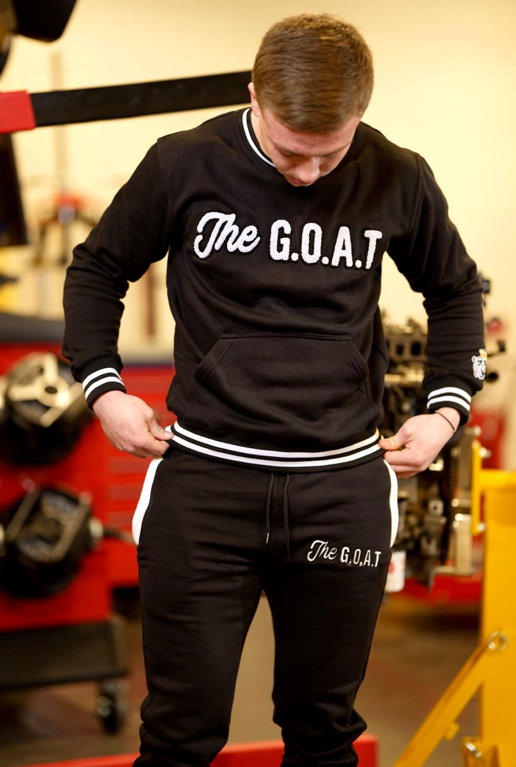 Black/White The Goat signature crewneck