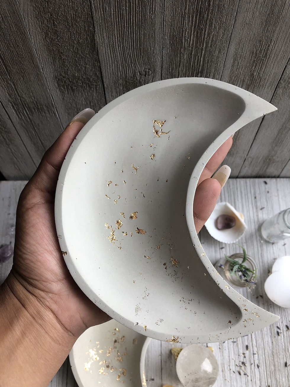 Thumbnail: Luna Goddess 24k Gold Foil Moon Dish