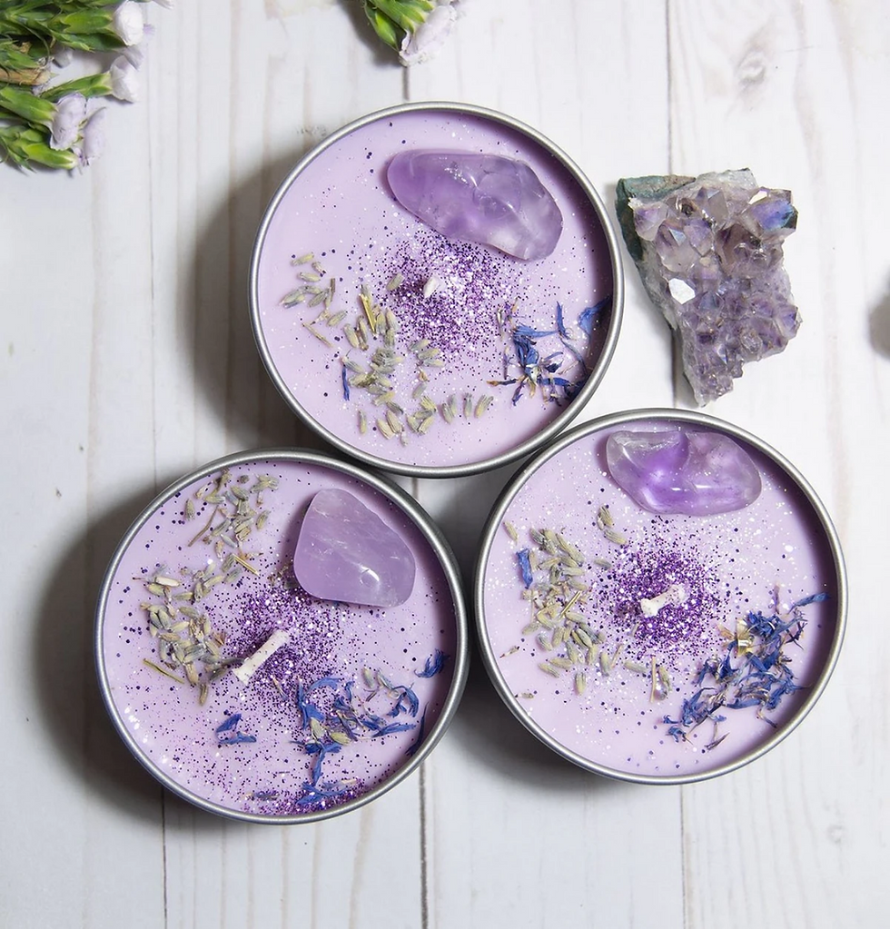 Serenity (Lavender) Crystal Candle 🇺🇸