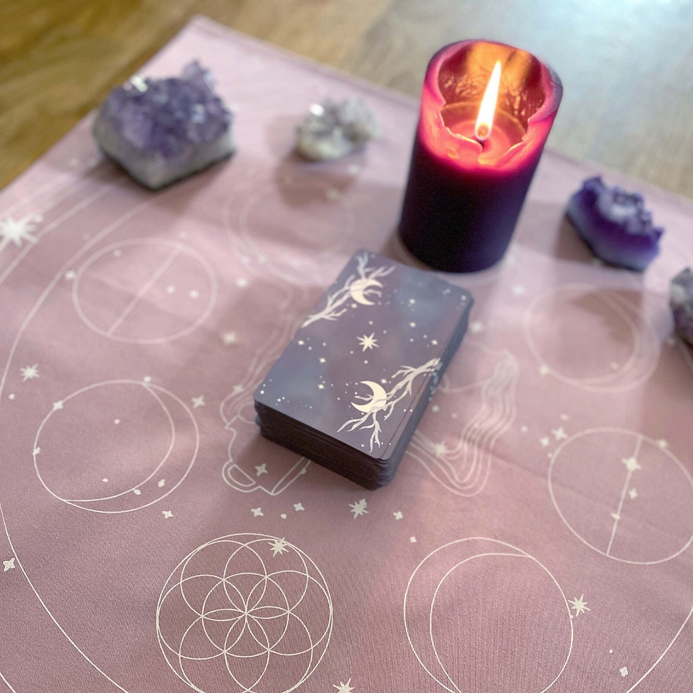 Thumbnail: The Star Seeker Cotton Tarot Altar Cloth 🇺🇸
