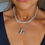 Thumbnail: Tennis Necklace White Cubic Zirconia 925 Sterling Silver