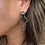 Thumbnail: Melted Circle Silver Earrings