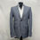 Thumbnail: Italian Pure Linen Blazer in Sky Mélange with Contrast Trim