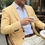 Thumbnail: Italian Pure Linen Blazer in Amalfi Yellow with White Contrast Trim