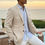 Thumbnail: Italian Pure Linen Blazer in Amalfi Yellow with White Contrast Trim