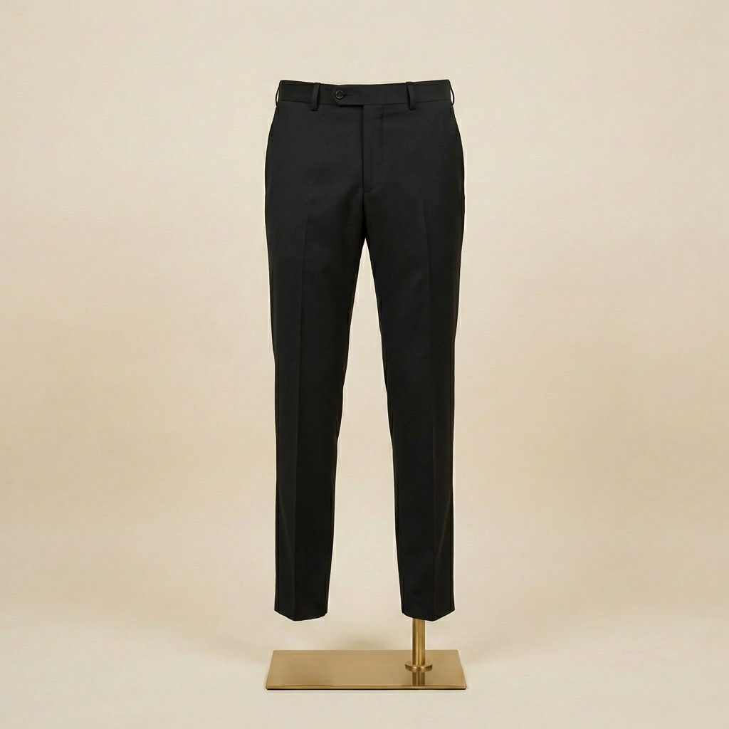 Black Lana Tropical Wool Trousers