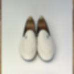 Cream summer loafers with a slip-on design and lightweight material