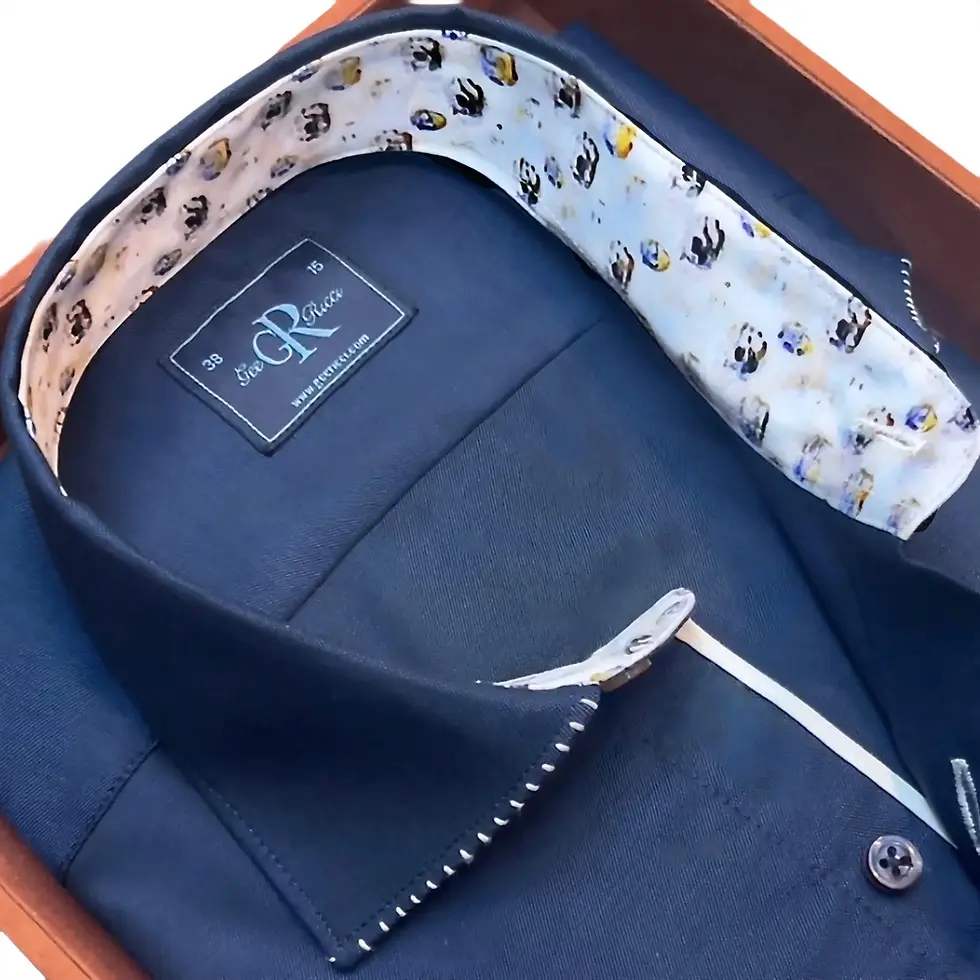 A close-up highlighting the smooth sateen cotton fabric and intricate contrast detailing.