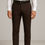 Thumbnail: Chocolate Brown Lana Tropical Wool Trousers