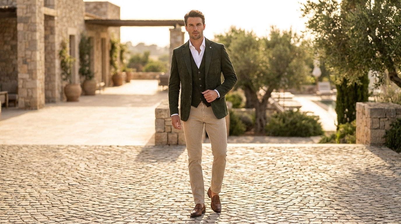 Green Alcantara Blazer