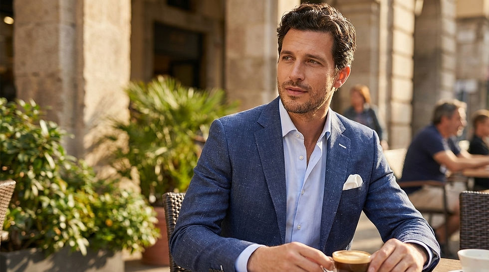 Thumbnail: Capri Blu – Italian Wool Blazer