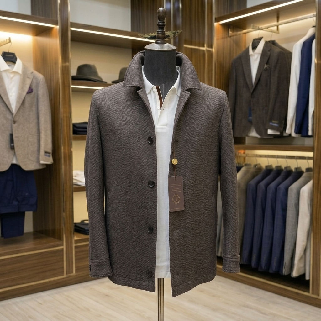 Mocha Superfine Wool Jacket