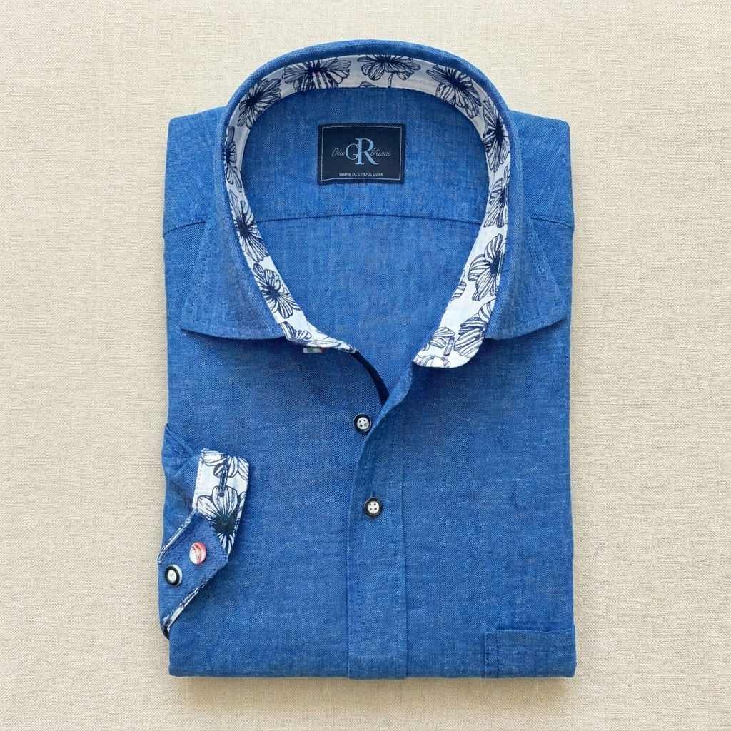 Mediterranean Blue Riviera - Short Sleeve Shirt