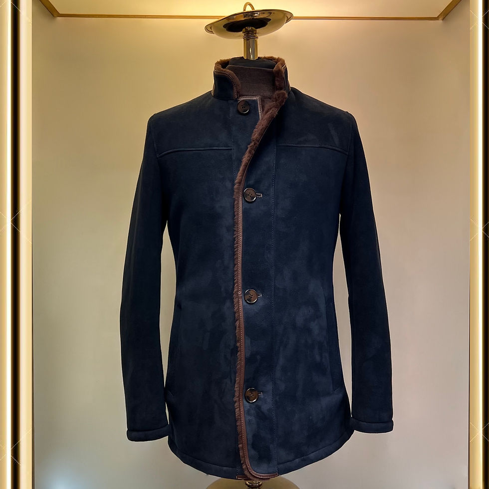 Thumbnail: Navy Sheep-skin Coat