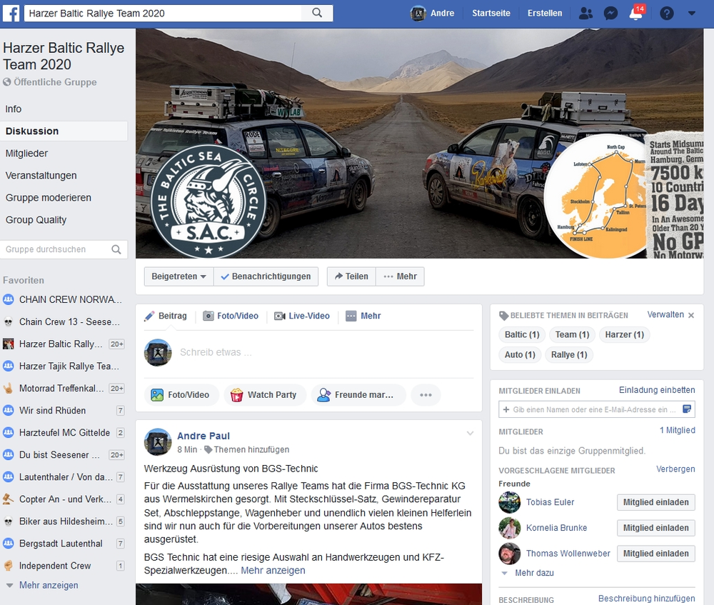 Neue Facebook Seite