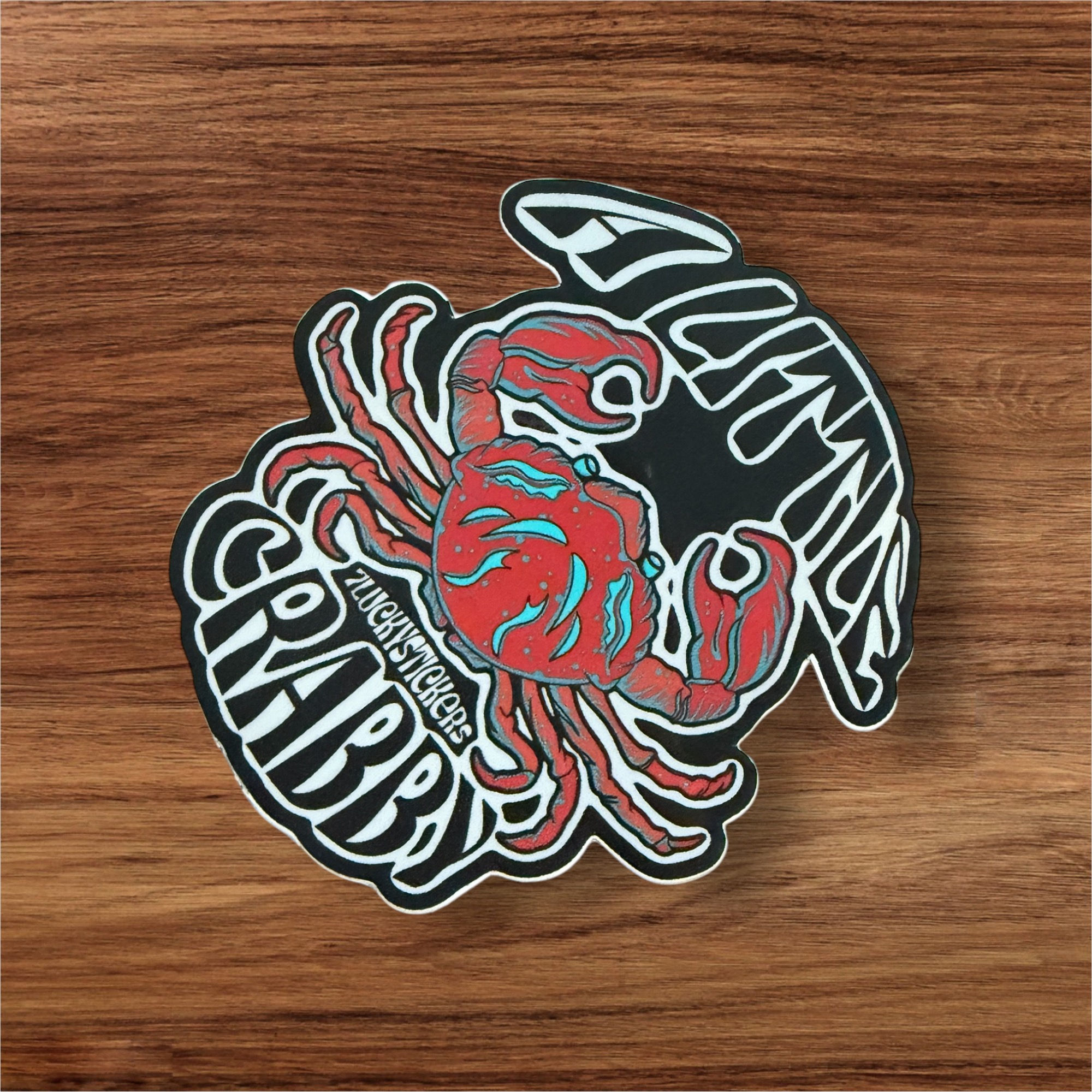 A Little Crabby Large Vinyl Sticker
