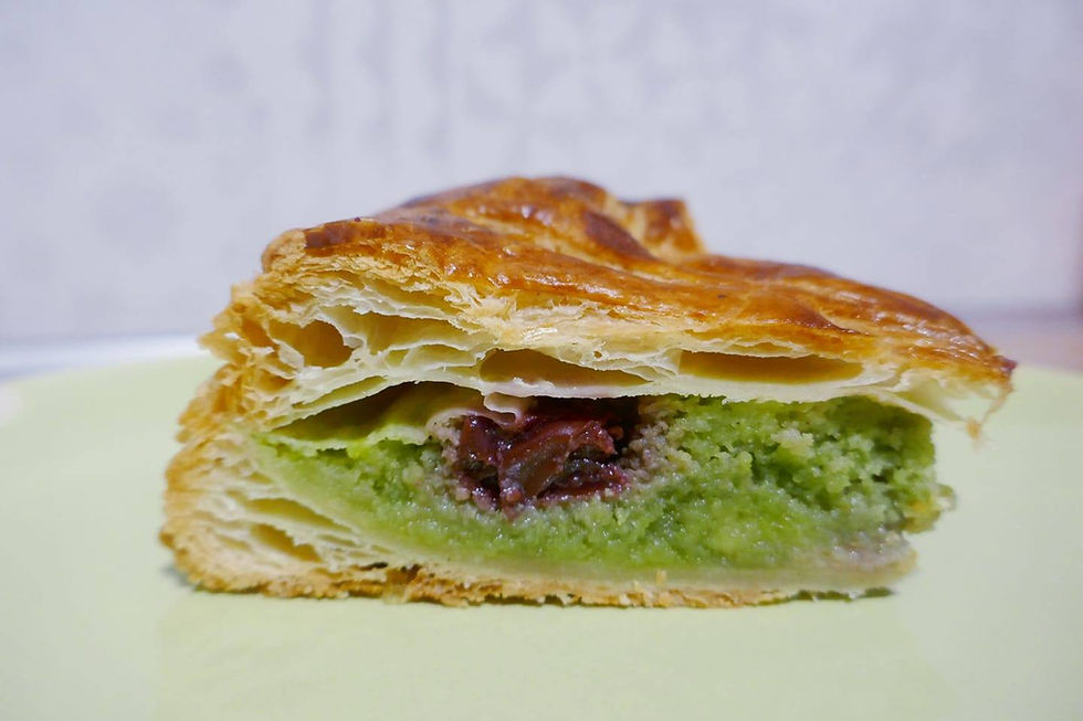 Galette pistache griotte