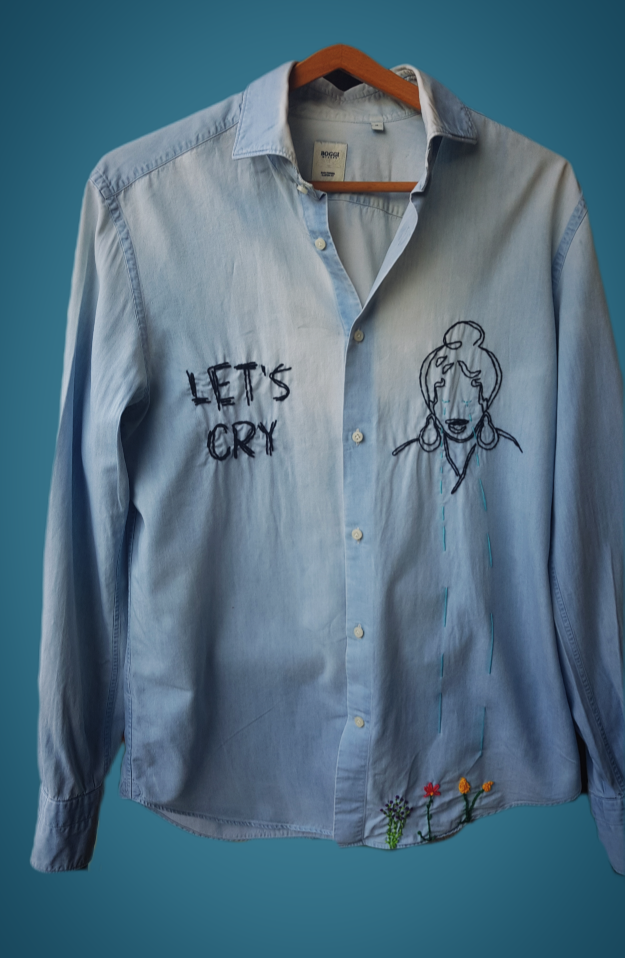 Chemise brodée LET'S CRY