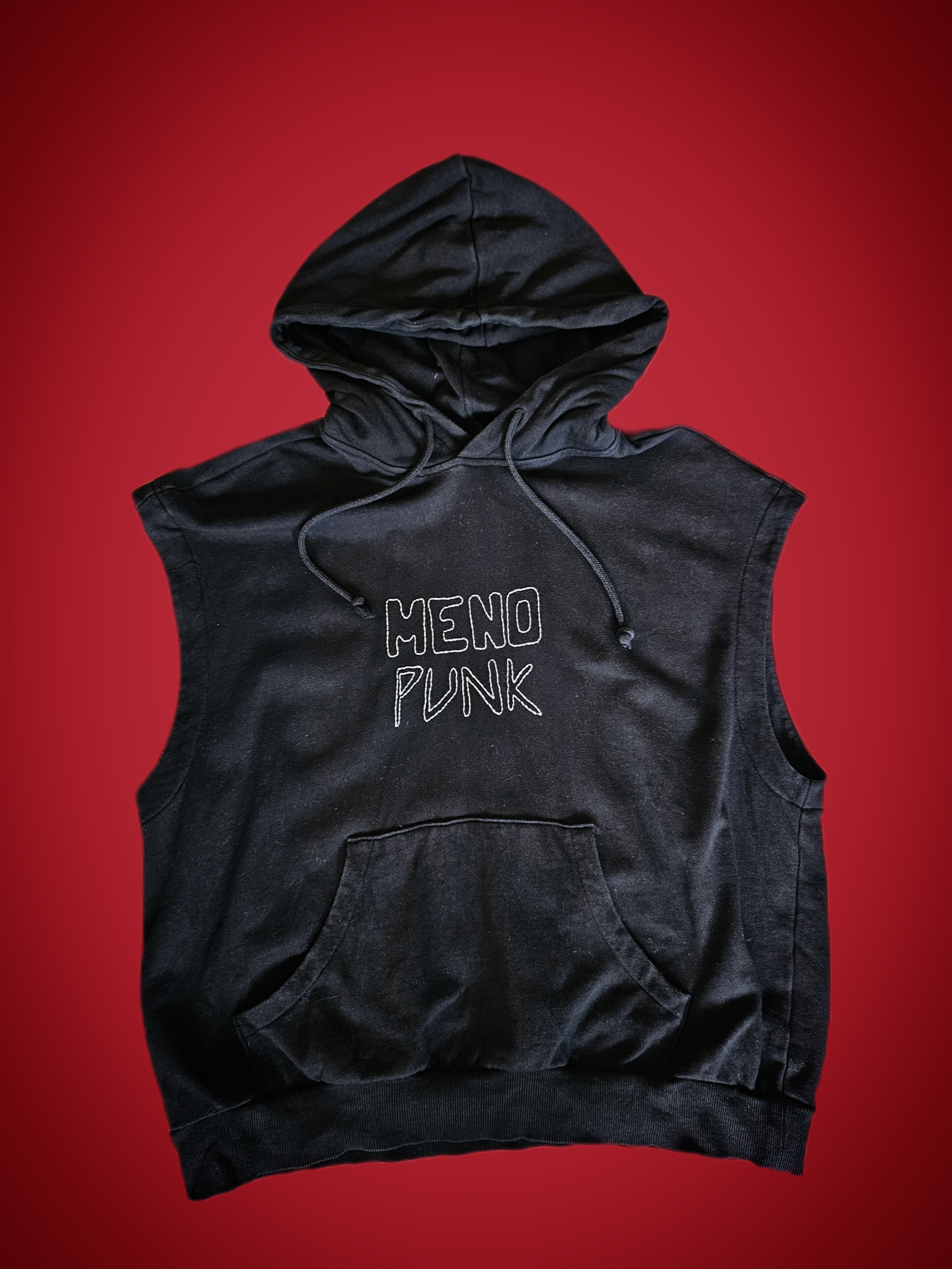 Sweat sans manche noir MENOPUNK