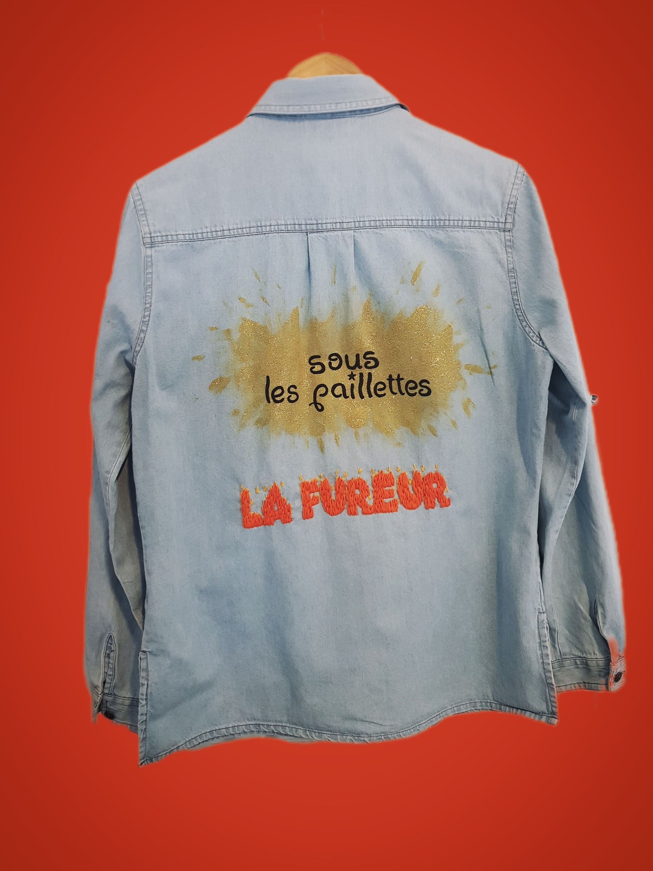 Chemise en jean SOUS LES PAILLETTES