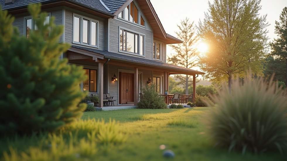 Close-up view of a real estate property