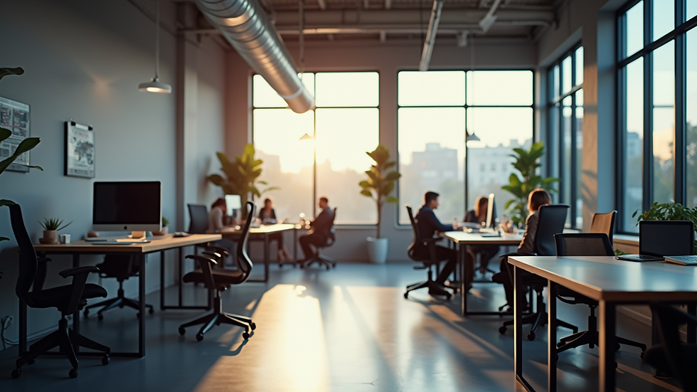 Wide angle view of a digital workspace