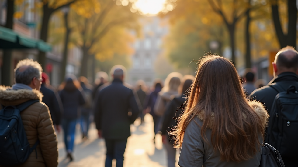 Eye-level view of community gathering space