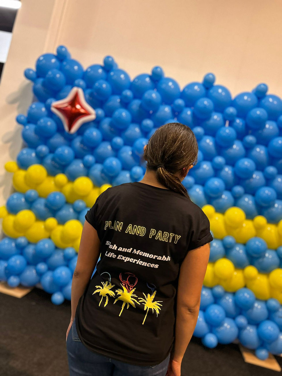Aruban flag balloon wall