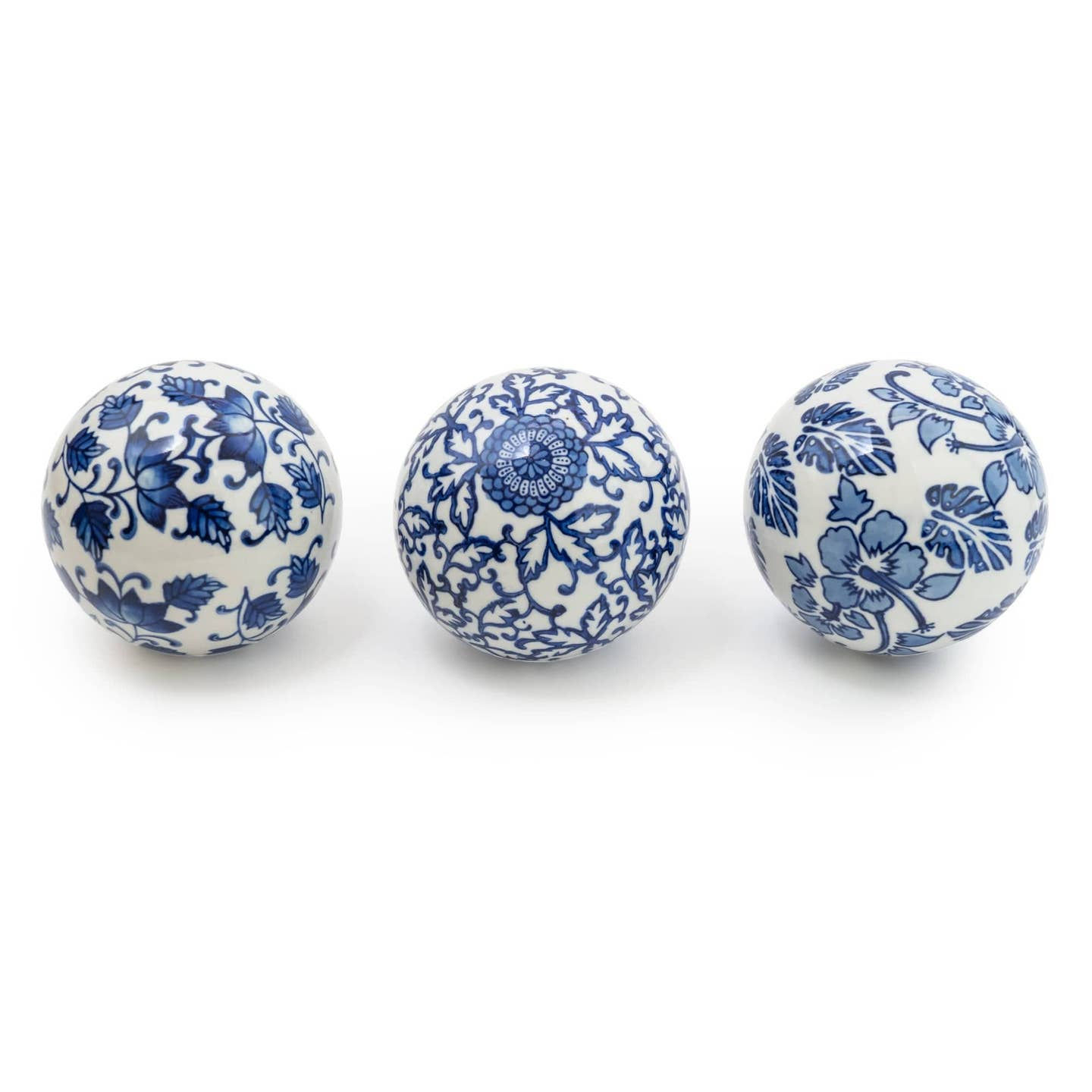 Sumatra Blue & White Assorted Large Decorative Ball