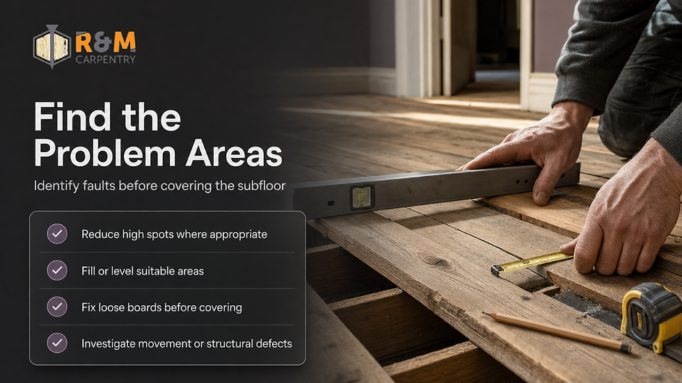 Find the Problem Areas — R&M Carpentry & Joinery checklist visual guide