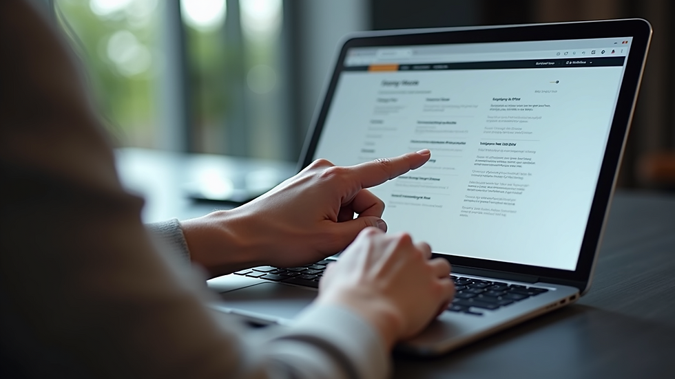 Close-up of a tablet showing a touch-friendly website menu