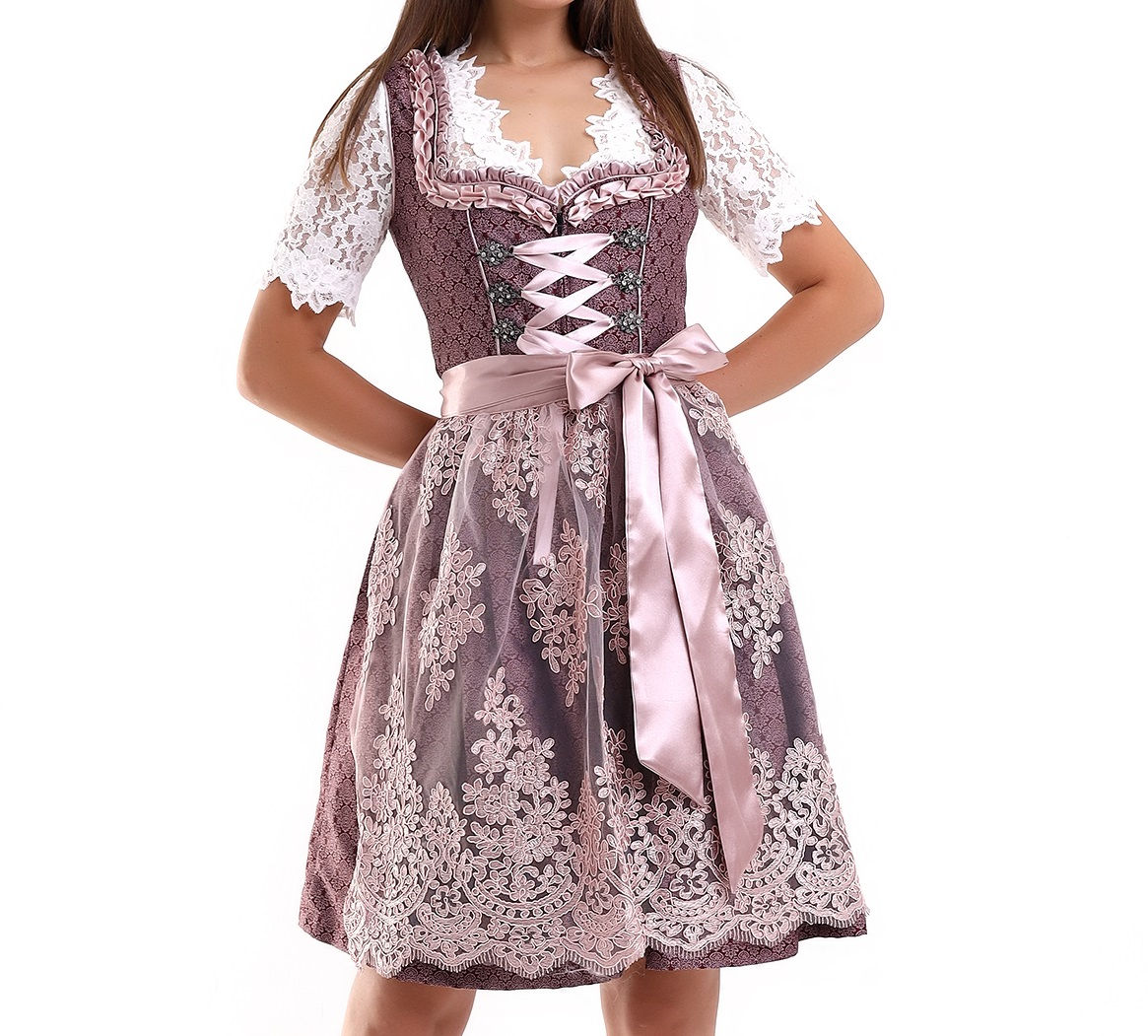 0300 Weinrote-Rosa Lifos Dirndl