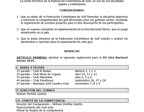 Resolución 1962 - Fedegolf