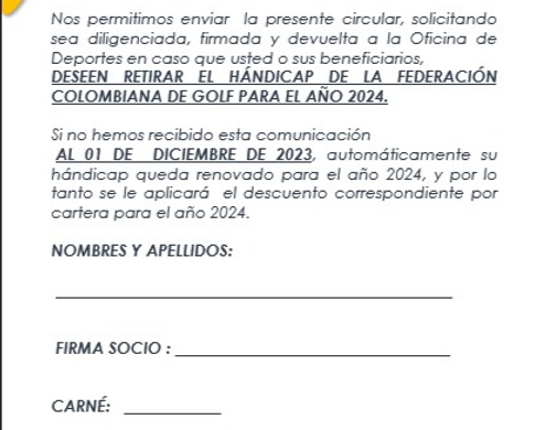 Solicitud Retiro Handicap Fedegolf 2024