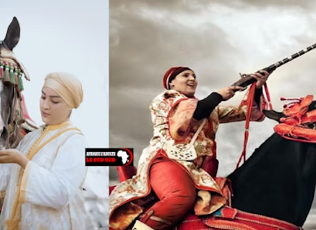 Lumière sur le patrimoine culturel Marocain: Royaume du Maroc: (Fantasia - Tbourida🏇), c'est aussi une affaire des femmes (gardiennes de la tradition)... By - Mohammed Gherrabi