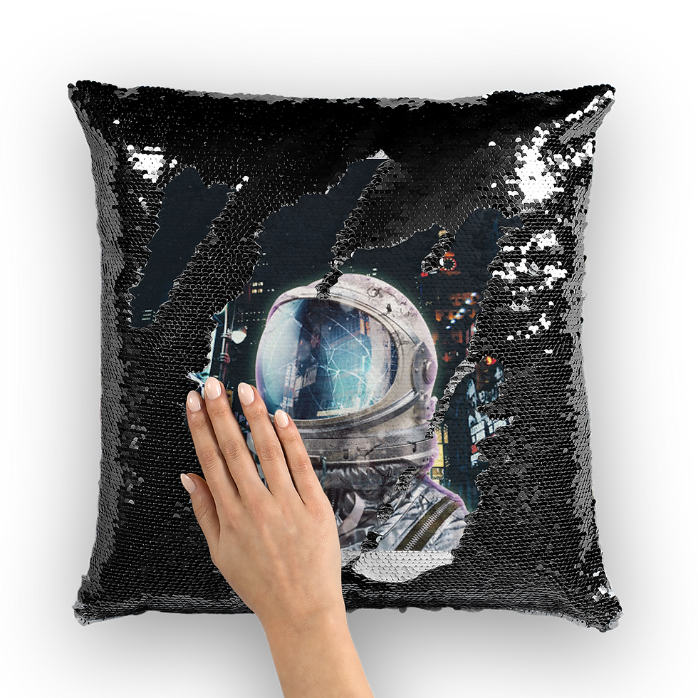 Thumbnail: Late Night Life Sequin Cushion Cover