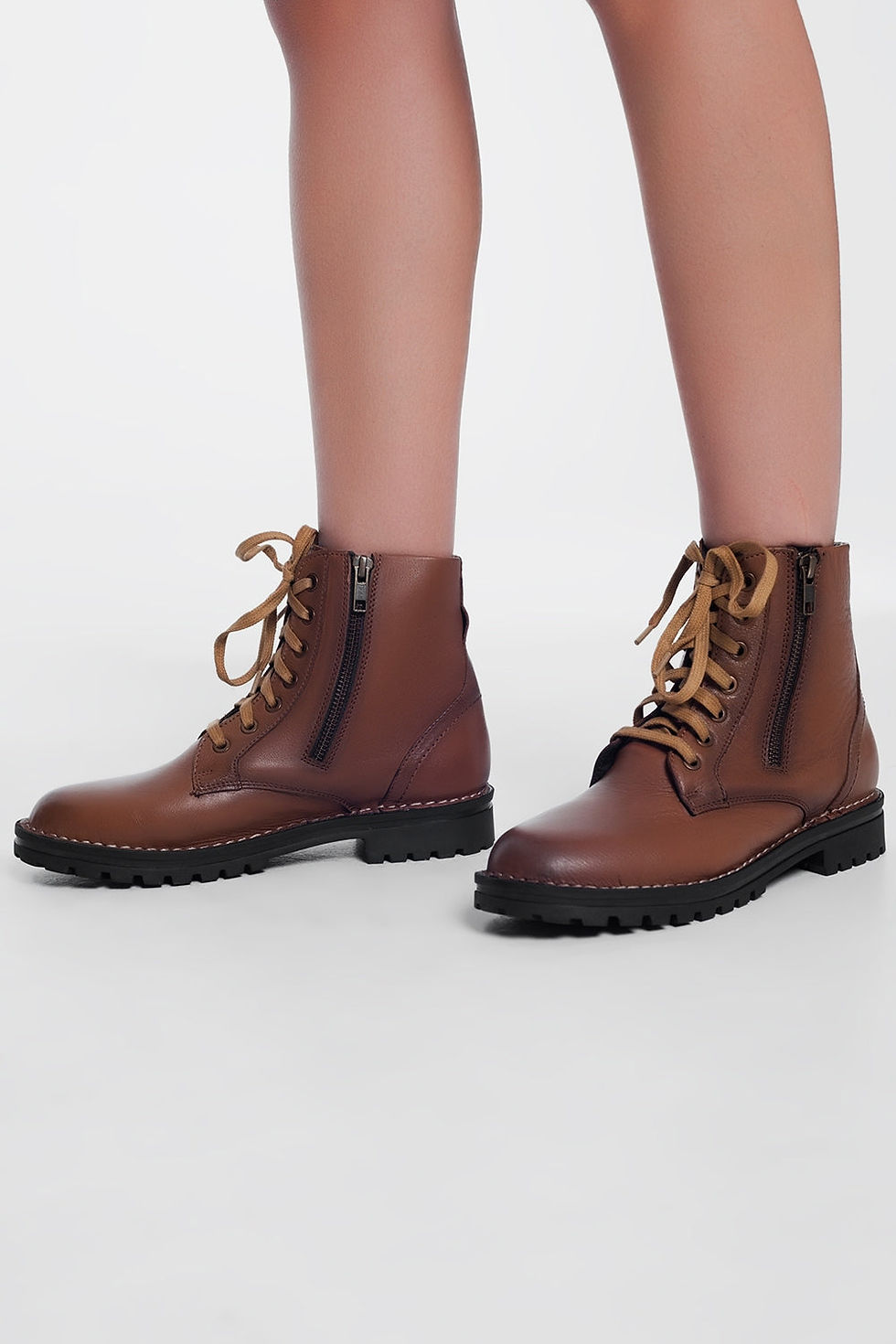 Miniature : Chunky Military Boots in Brown