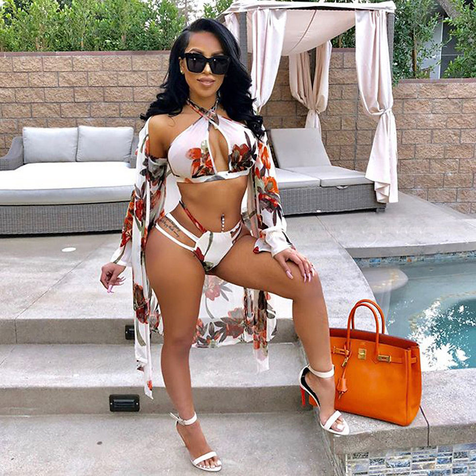 Miniature : Swimming Suit Women Bandage Swim Wear Sexy Three Piece Set Swimming Suits