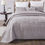 Miniature : DaDa Bedding Lavender Grey  Soft Quilted Coverlet Bedspread Set (JHW866)