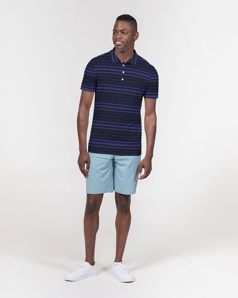 Miniature : Find Your Coast® Inlet Stripe Short Sleeve Slim Cut Polo Shirt