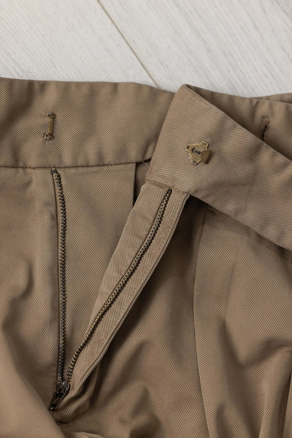 Thumbnail: Autumn Winter Beige Cotton and Modal Chino Trousers