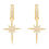 Thumbnail: North Star Burst Small Drop Earrings Gold
