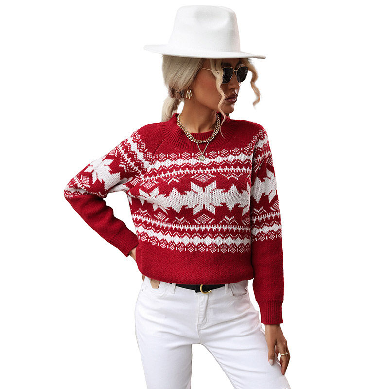 Miniature : Manufacturer Women Boutique Sweaters Luxury Knit Christmas Ugly Sweater Custom
