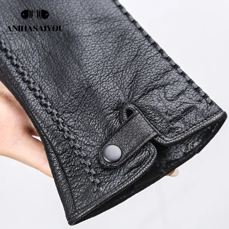 Miniature : Fashion Buckskin Real Women's Leather Glove